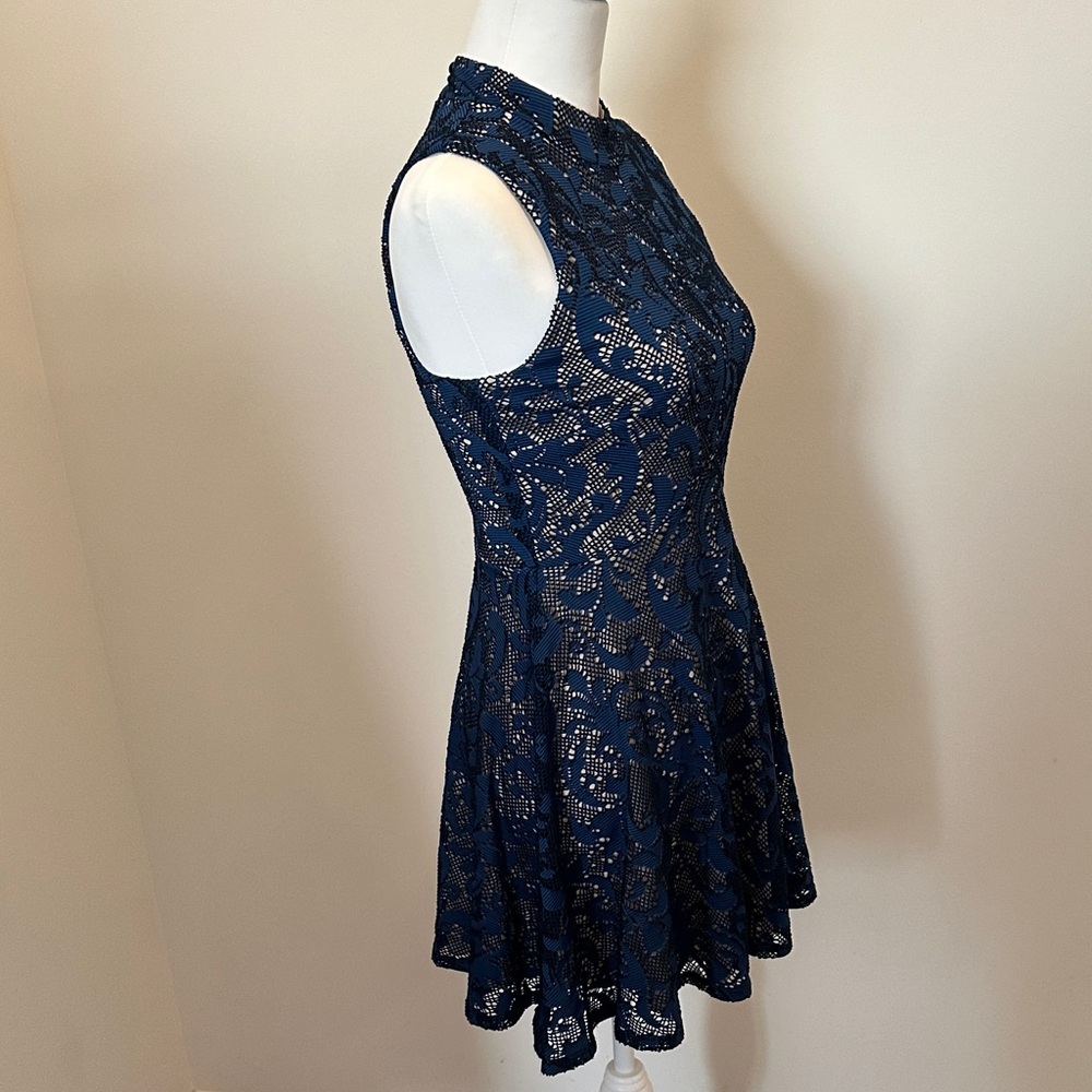 Bailey Blue Navy Lace Mini Dress - Picture 4 of 6